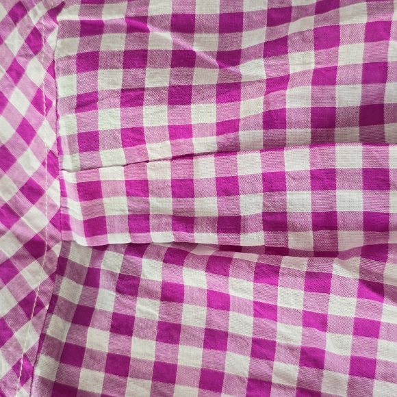 J. Crew Gingham Pullover 1/2 Button Up Shirt - Picture 9 of 10